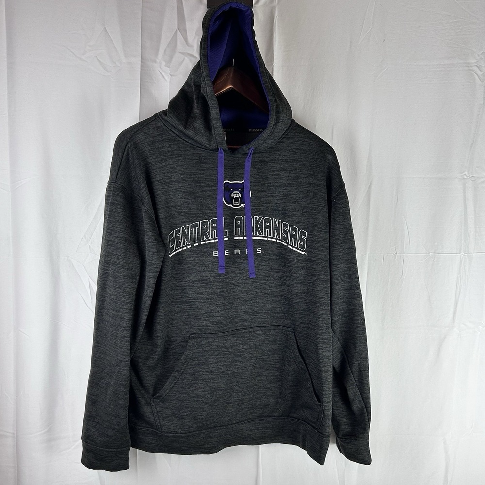 Central Arkansas Bears Hoodie Sweatshirt Gray Mens Medium‎ Russell